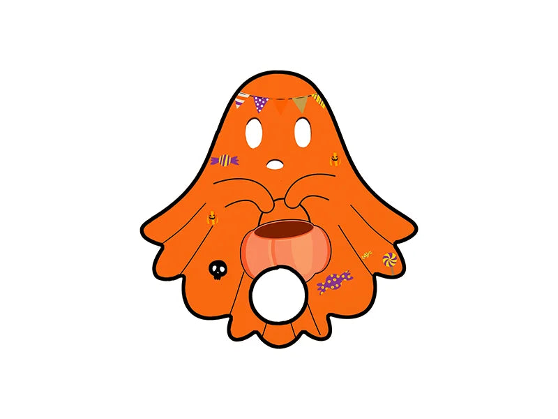 Sublimation Blanks Hardboard Name Tag (6.5*6.5*0.3cm,Halloween Ghost Shape)