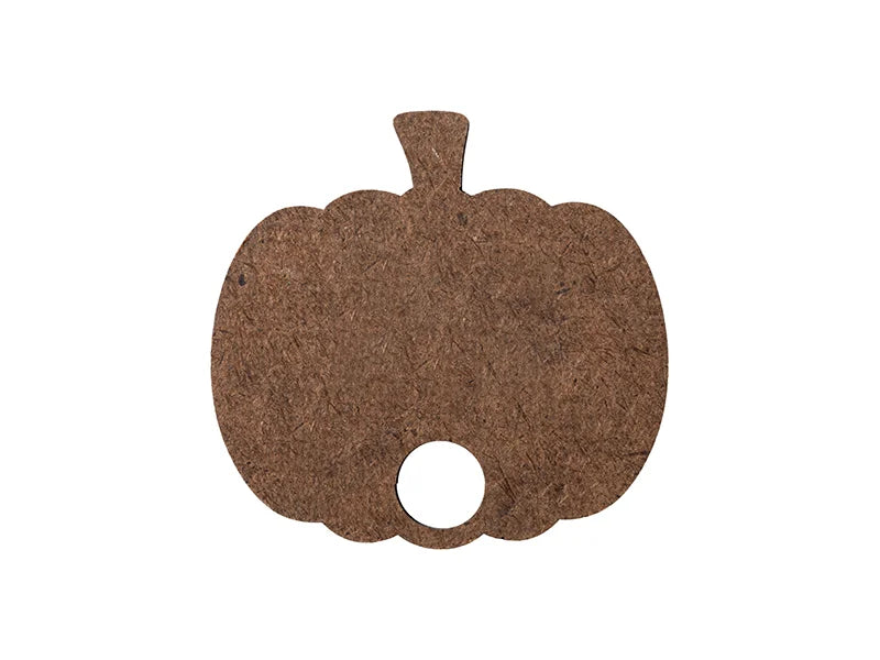 Sublimation Blanks Hardboard Name Tag (6*6.2*0.3cm,Pumpkin Shape)
