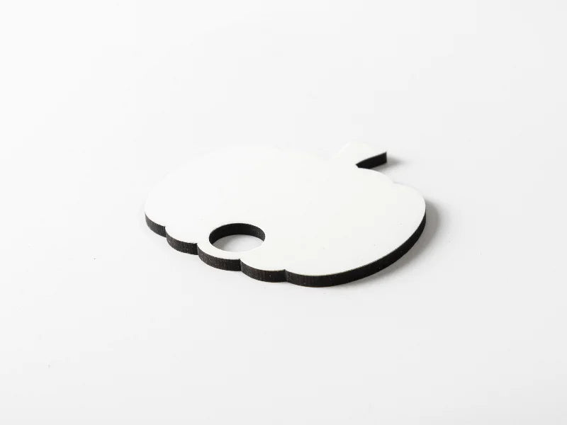 Sublimation Blanks Hardboard Name Tag (6*6.2*0.3cm,Pumpkin Shape)
