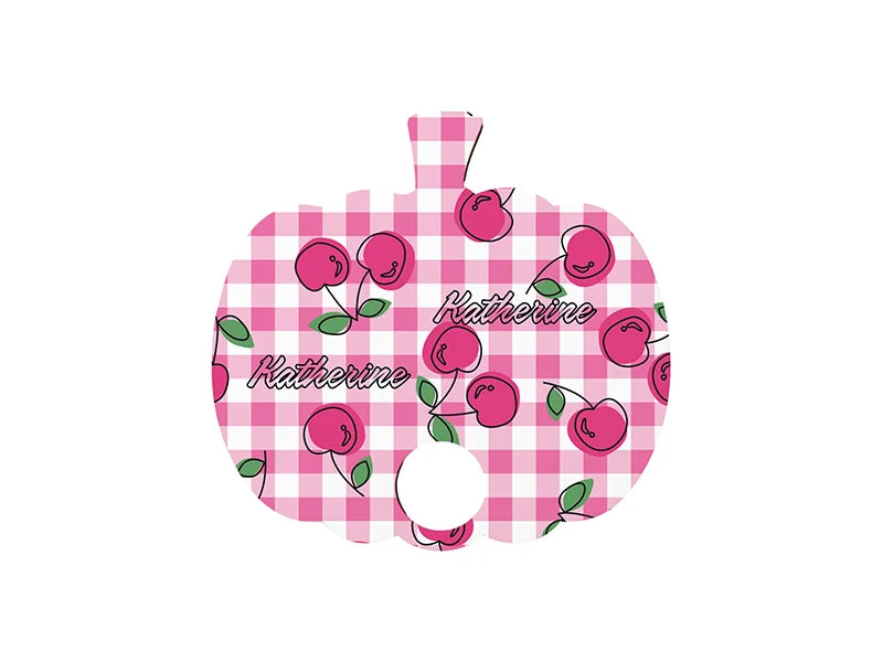 Sublimation Blanks Hardboard Name Tag (6*6.2*0.3cm,Pumpkin Shape)