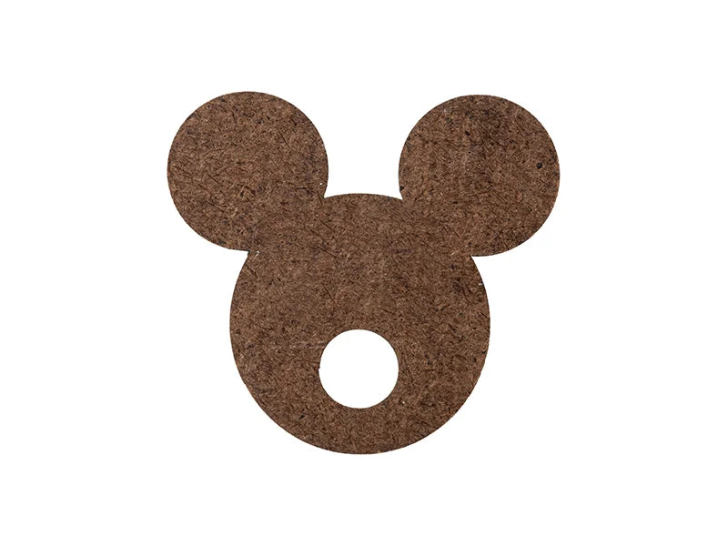 Sublimation Blanks Hardboard Name Tag (5.5*6*0.3cm,Mickey Shape)