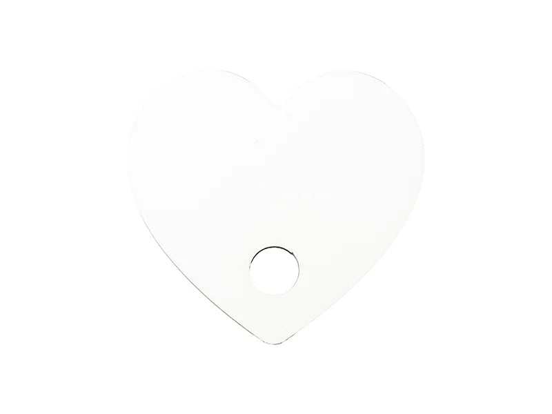 Sublimation Blanks Hardboard Name Tag (7*7.5*0.3cm,Heart Shape)