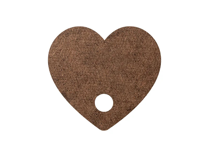 Sublimation Blanks Hardboard Name Tag (7*7.5*0.3cm,Heart Shape)