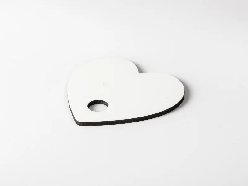 Sublimation Blanks Hardboard Name Tag (7*7.5*0.3cm,Heart Shape)