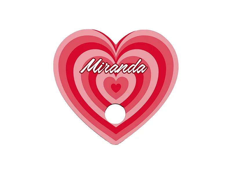 Sublimation Blanks Hardboard Name Tag (7*7.5*0.3cm,Heart Shape)