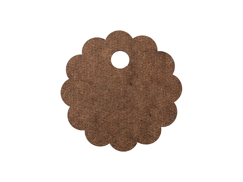 Sublimation Blanks Hardboard Name Tag (φ8*0.3cm,Lace RND Shape)