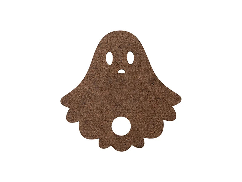 Sublimation Blanks Hardboard Name Tag (7.6*7.6*0.3cm,Halloween Ghost Shape)