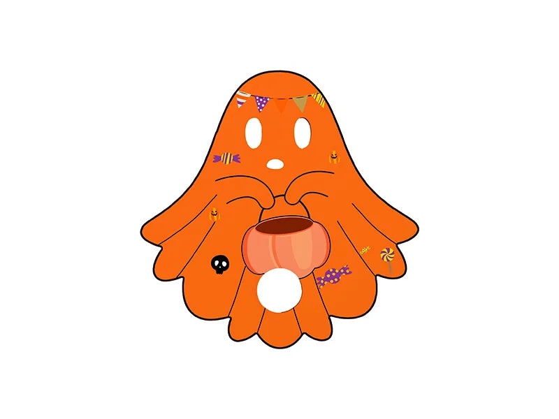 Sublimation Blanks Hardboard Name Tag (7.6*7.6*0.3cm,Halloween Ghost Shape)