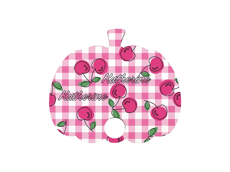 Sublimation Blanks Hardboard Name Tag (6.2*7.6*0.3cm,Pumpkin Shape)