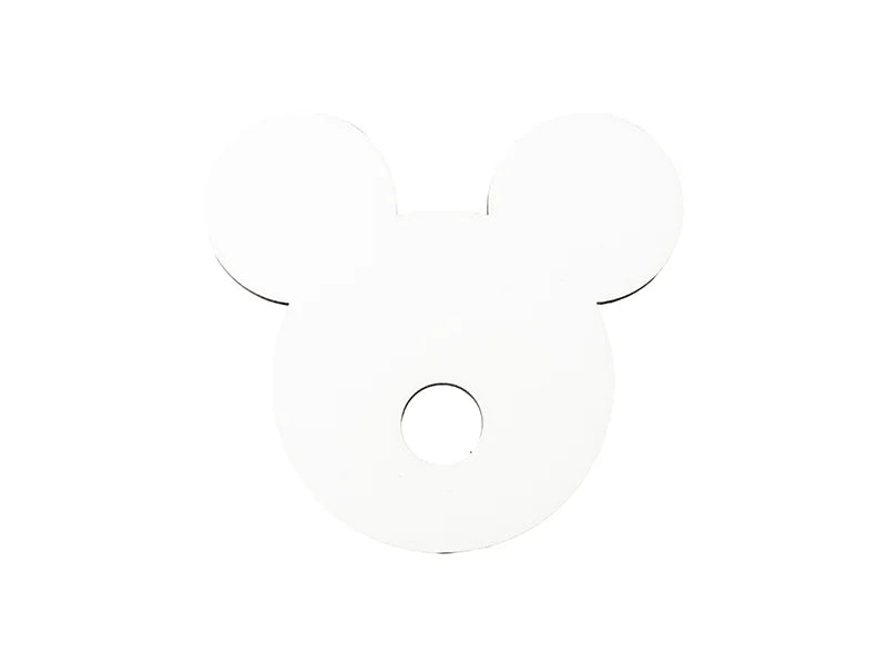 Sublimation Blanks Hardboard Name Tag (7*7.3*0.3cm,Mickey Shape)