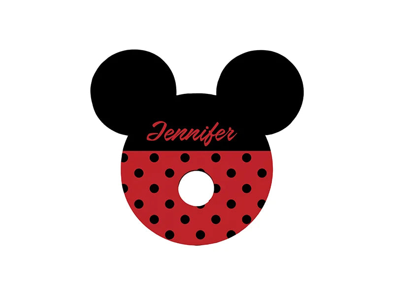 Sublimation Blanks Hardboard Name Tag (7*7.3*0.3cm,Mickey Shape)