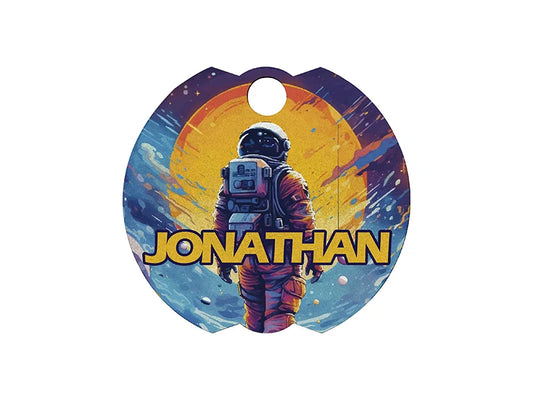 Sublimation Blanks HB Glitter Name Tag for 40oz Stanley Tumbler (8.8*8.2*0.3cm, Bud Shape)