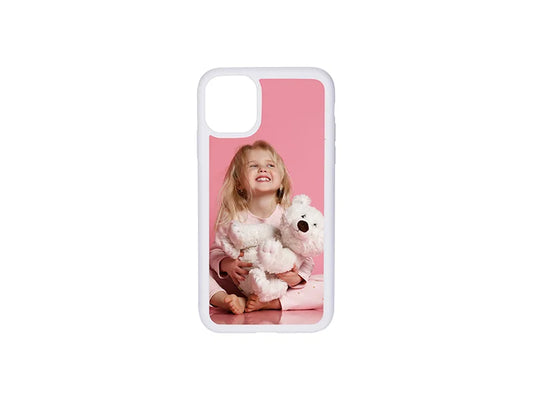 Sublimation iPhone 11 Cover (Rubber, White)