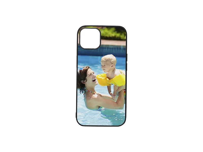 Sublimation Blanks iPhone 15 Cover with insert (Rubber, Black)