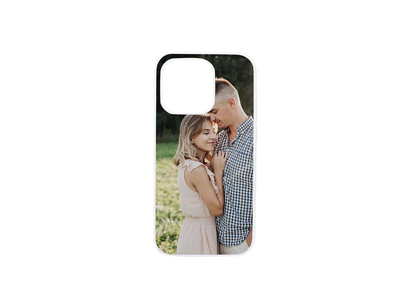 Sublimation Blanks iPhone 15 Pro Cover with insert (Rubber, White)