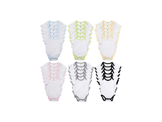 Sublimation Blank Baby Short Sleeve Onesie (Color Rim)