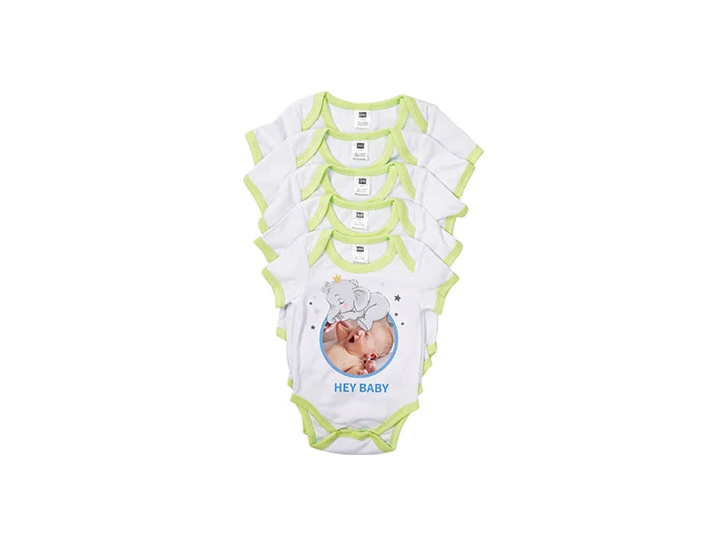 Sublimation Blank Baby Short Sleeve Onesie (Color Rim)
