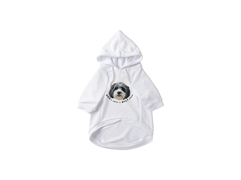 Sublimation Blank Dog Hoodie (White)