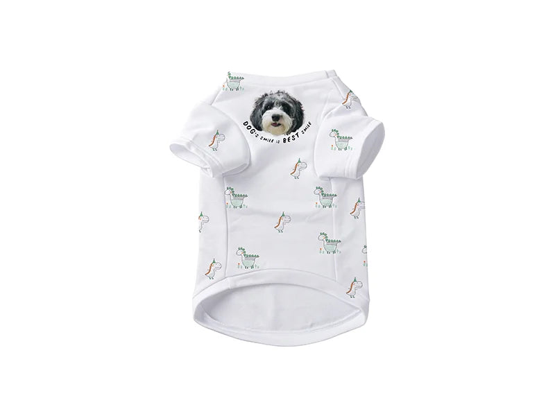 Sublimation Blank Dog T-Shirt (White)