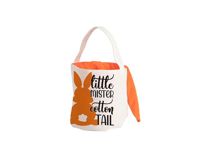 Sublimation Blanks Easter Bunny Bag(Orange Ears, 23*35cm)