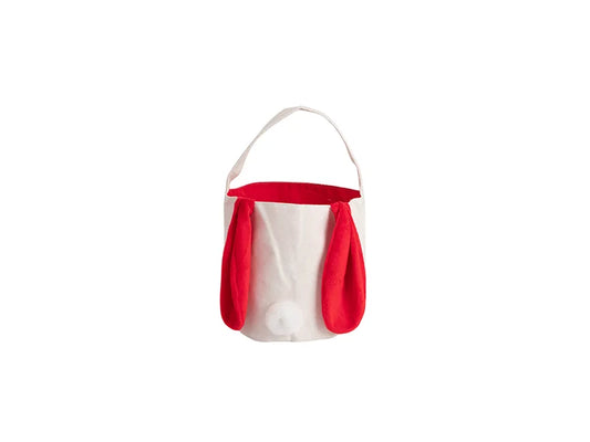 Sublimation Blanks Easter Bunny Bag(Red Ears, 23*35cm)