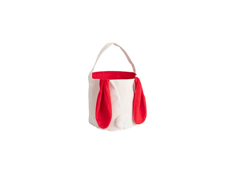 Sublimation Blanks Easter Bunny Bag(Red Ears, 23*35cm)