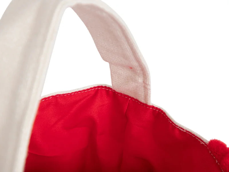 Sublimation Blanks Easter Bunny Bag(Red Ears, 23*35cm)