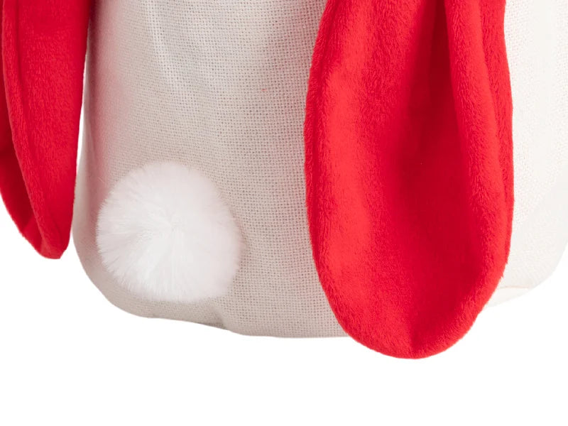 Sublimation Blanks Easter Bunny Bag(Red Ears, 23*35cm)