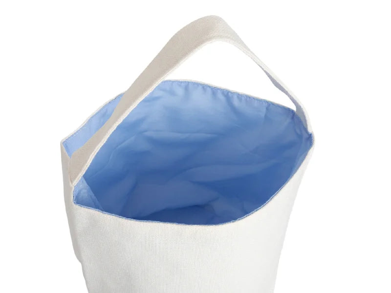 Sublimation Blanks Linen Halloween Shopping Bag(Light Blue interior,23*35cm)