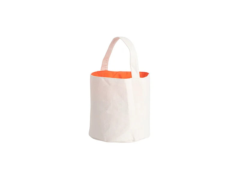 Sublimation Blanks Linen Halloween Shopping Bag(Orange interior,23*35cm)