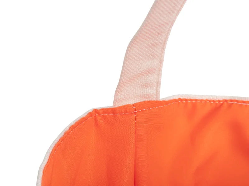 Sublimation Blanks Linen Halloween Shopping Bag(Orange interior,23*35cm)