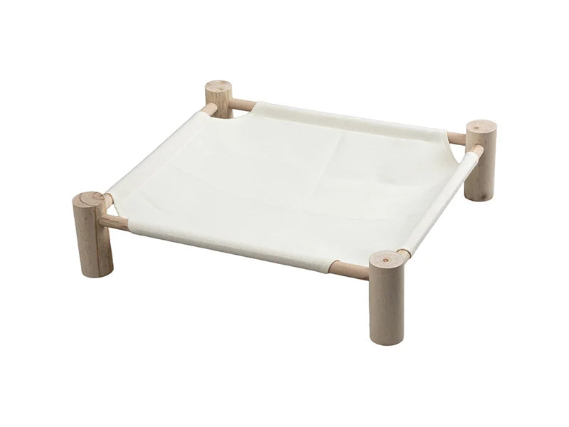 Sublimation blank wooden hammock pet bed with linen cover (Beige)