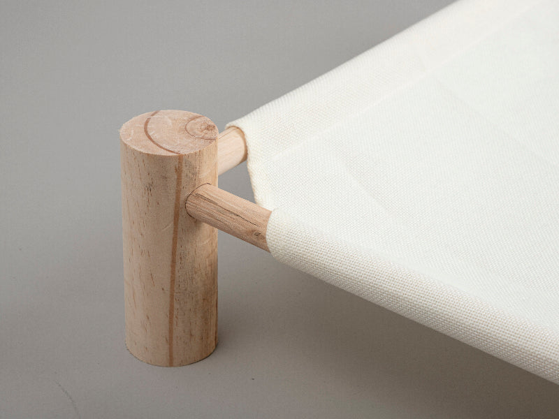 Sublimation blank wooden hammock pet bed with linen cover (Beige)