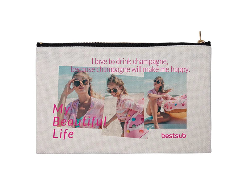 Sublimation Linen Makeup Case (15*24cm)