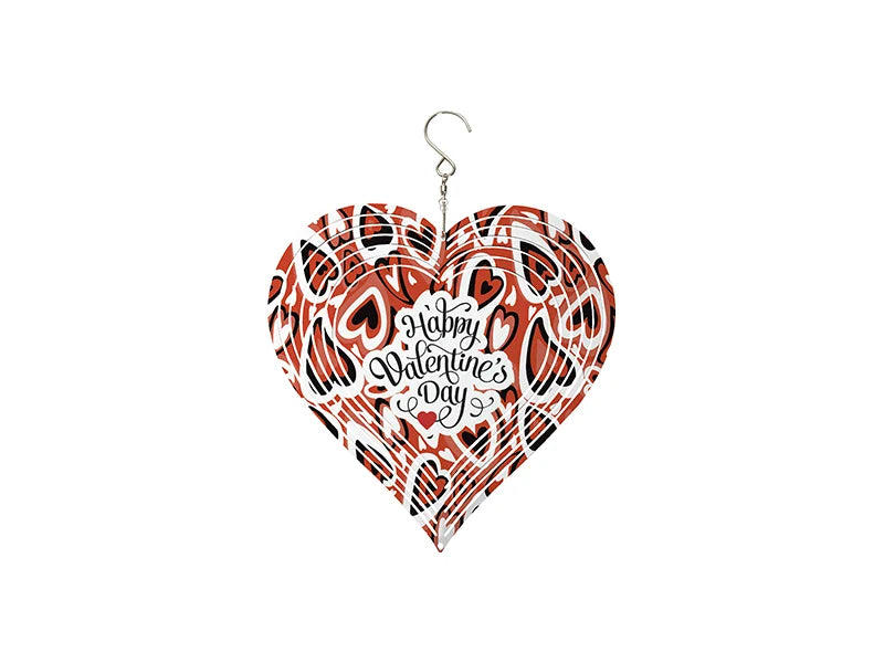 Double-Sided Sublimation Blanks Aluminium Wind Spinner (Heart, 8 inch)