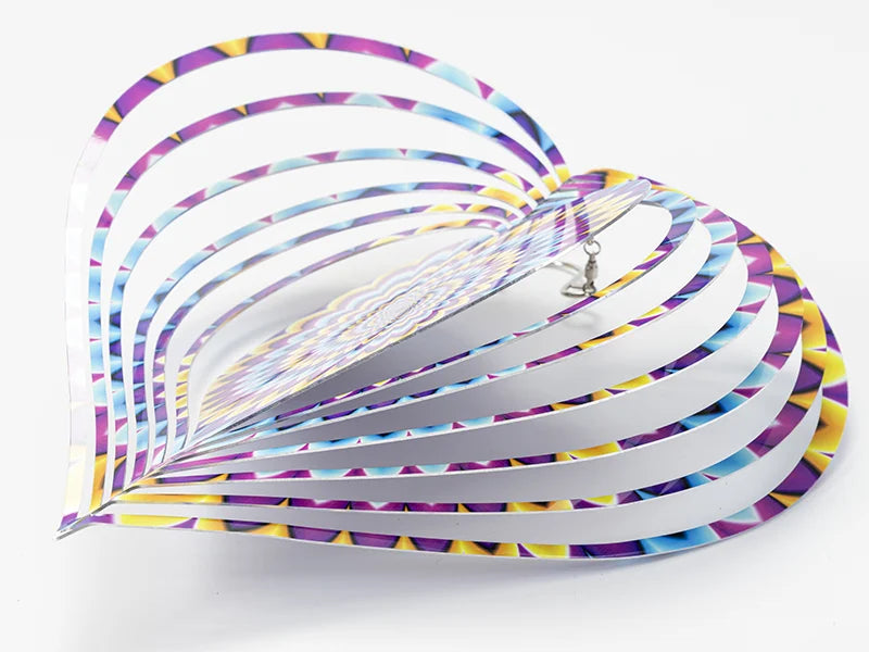 Double-Sided Sublimation Blanks Aluminium Wind Spinner (Heart, 8 inch)