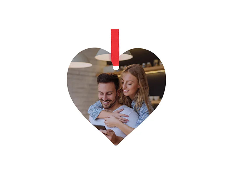 Sublimation Blank Metal Heart Ornament (7.6*7.6cm)