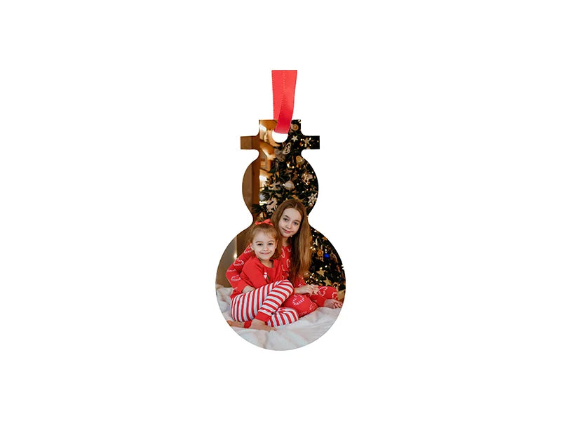 Sublimation Blank Metal Snowman Ornament (6*10.6cm)