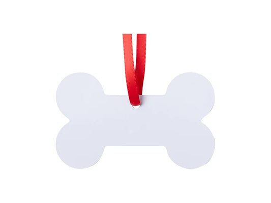 Sublimation Blank Metal Dog Bone Shape Ornament (6*9.8cm)