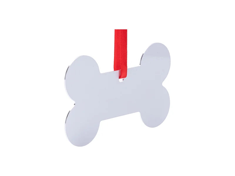 Sublimation Blank Metal Dog Bone Shape Ornament (6*9.8cm)