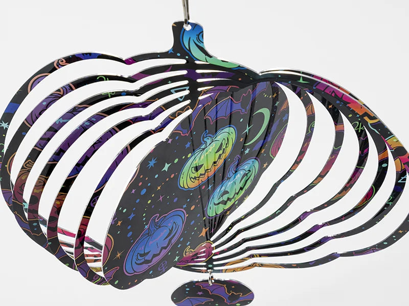 Double-Sided Sublimation Blanks Aluminium Wind Spinner (Pumpkin, 10 inch)