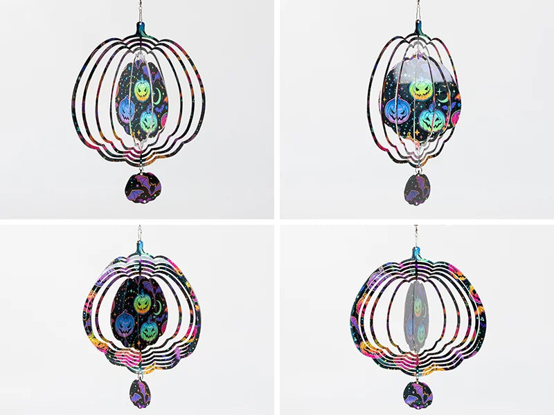 Double-Sided Sublimation Blanks Aluminium Wind Spinner (Pumpkin, 10 inch)