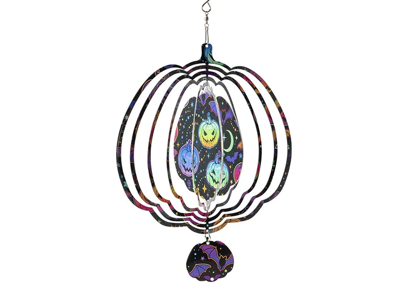 Double-Sided Sublimation Blanks Aluminium Wind Spinner (Pumpkin, 8 inch)