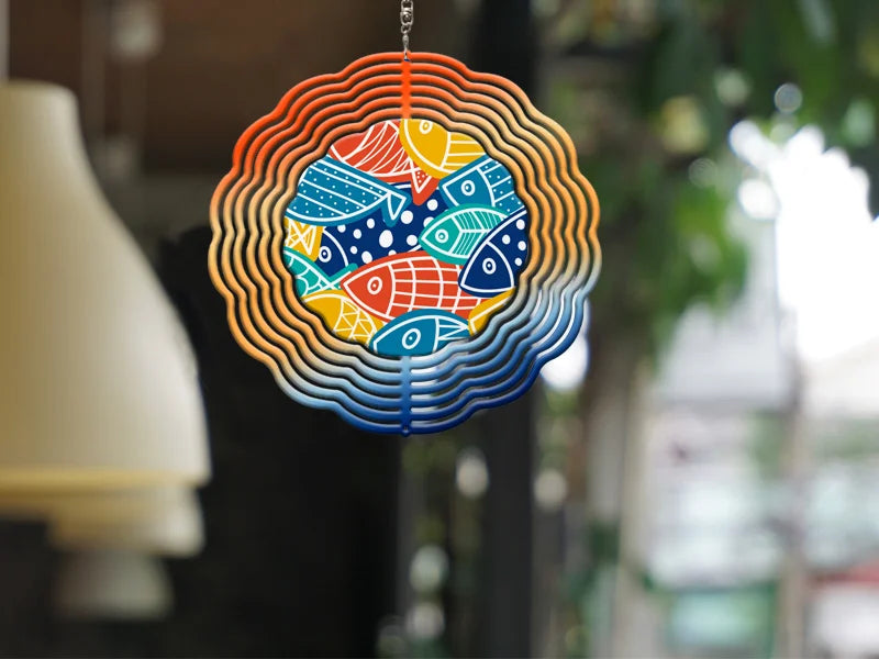 Double-Sided Sublimation Blanks Aluminium Wind Spinner (Circle, 8 inch)