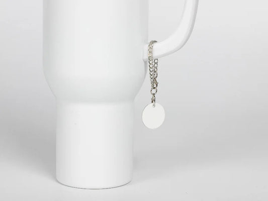 Sublimation Blank Aluminum Name Tag Ornament for Stanley Tumbler(φ2.5*0.14cm,RND shape)