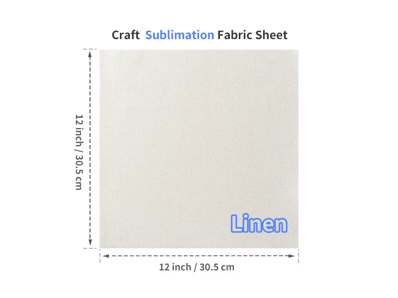 Craft Sublimation Linen Fabric Sheet(30.5*30.5cm/ 12x12in)