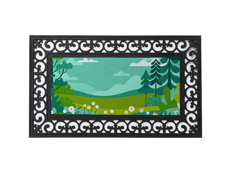 Sublimation Blanks Rectangle Rubber Felt Door Mat