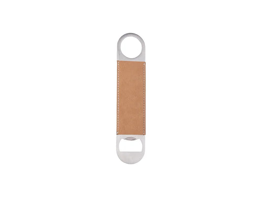 Sublimation PU Stainless Steel Bottle Opener (Brown, 17.7*4cm)