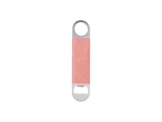 Sublimation PU Stainless Steel Bottle Opener (Pink, 17.7*4cm)