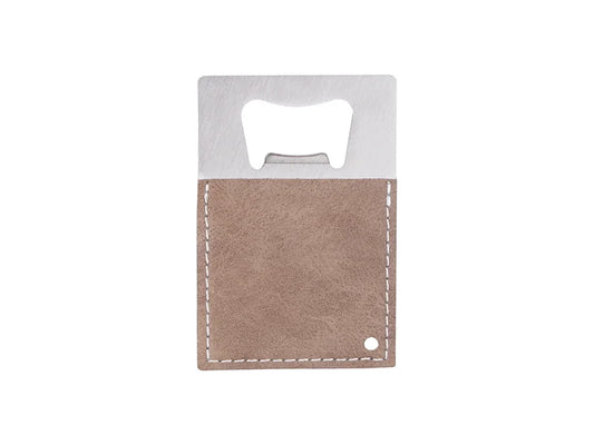 Sublimation PU Stainless Steel Bottle Opener (Gray, 8.5*5.5cm)